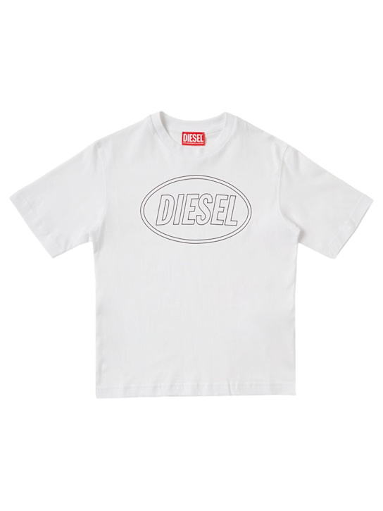 Diesel Kids: Logo cotton jersey t-shirt