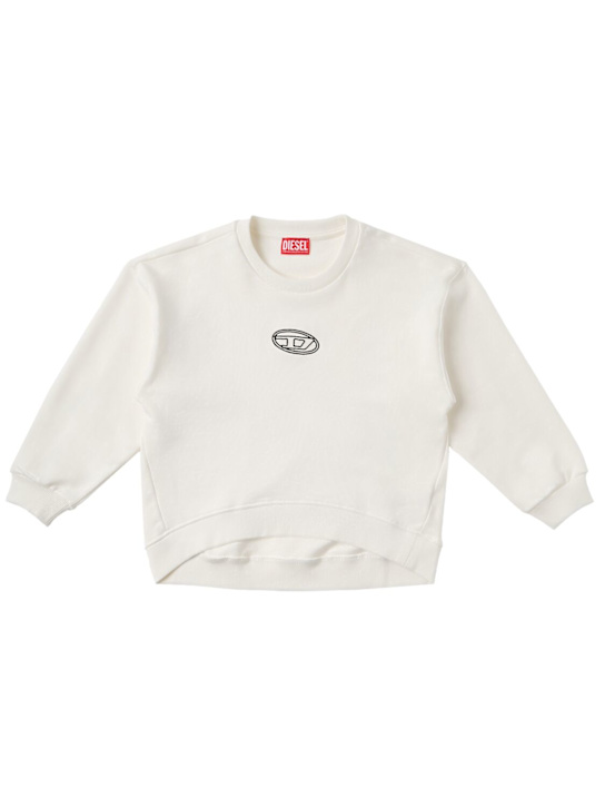 Diesel Kids: Logo cotton sweatshirt