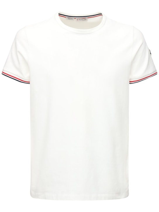 Moncler - T-shirt en jersey de coton stretch