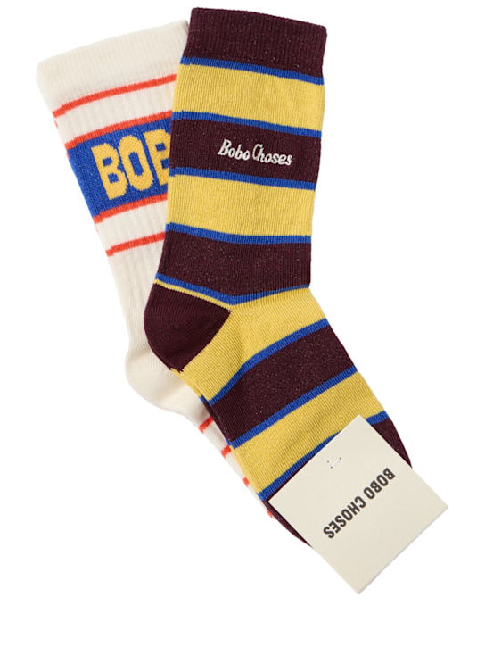Bobo Choses - Set of 2 cotton blend jacquard socks