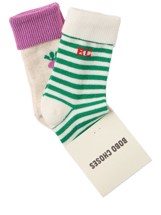 Bobo Choses - Set of 2 cotton blend jacquard socks