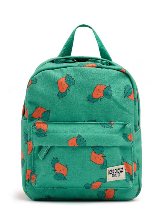 Bobo Choses - Tangerine printed canvas backpack