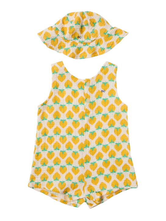 Bobo Choses - Printed cotton romper & hat