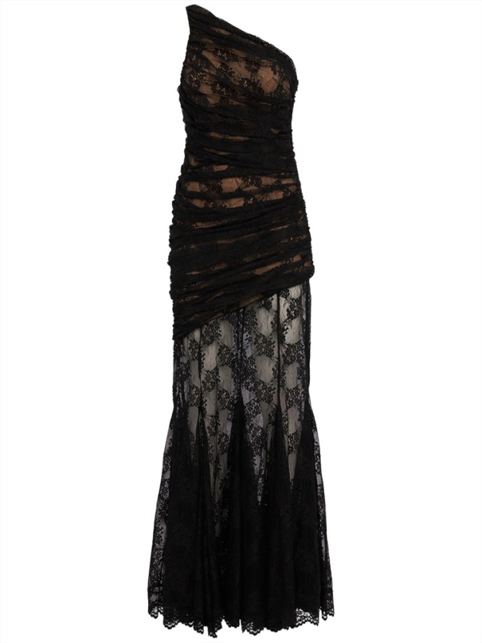 Giuseppe Di Morabito - One Shoulder Draped Lace Long Dress
