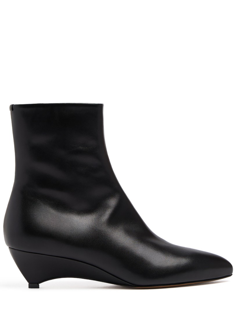 Jil Sander: Arc heeled leather ankle boots