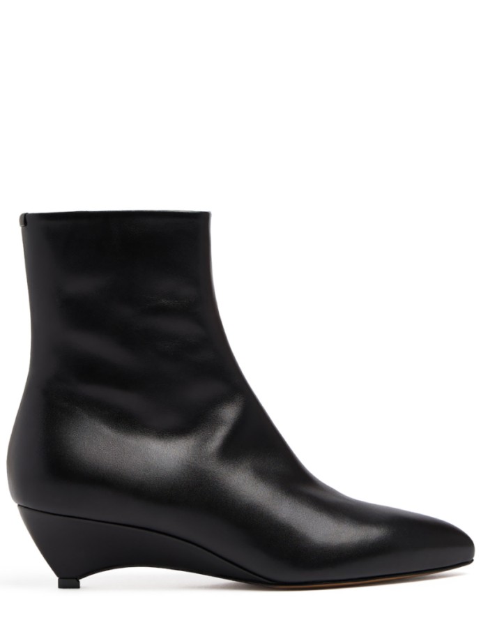 Jil Sander - Arc heeled leather ankle boots