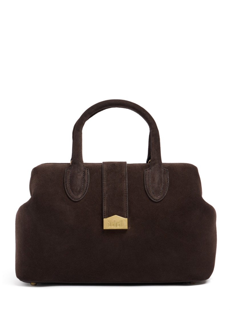 SCHELL: Medium suede doctor bag