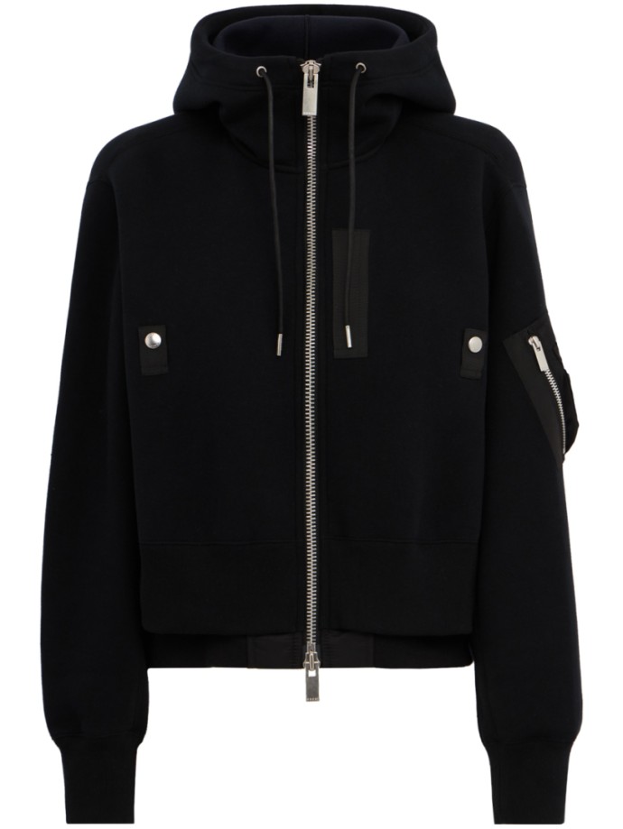 Sacai - KLASSIC SPONGE SWEAT X NYLON TWILL HOODIE