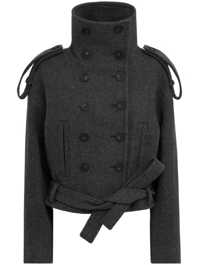 7 For All Mankind - Double breasted high neck shor