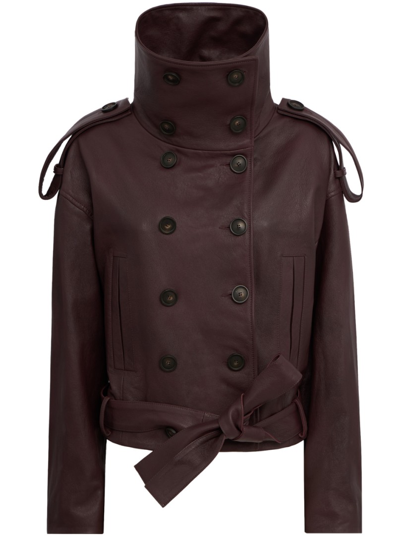 7 For All Mankind: Double breasted high neck shor