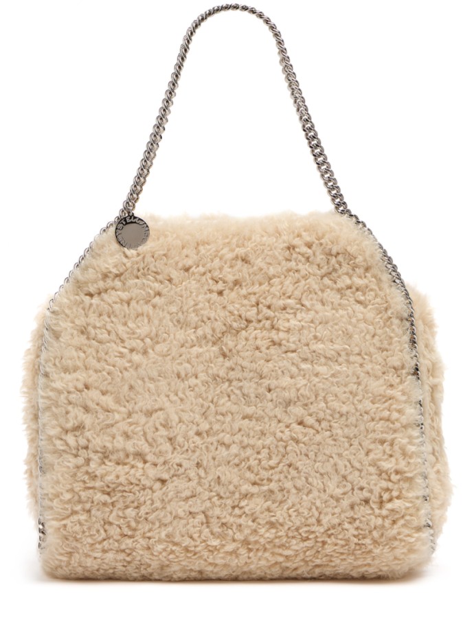 Stella McCartney - Falabella shearling-effect chain tote bag