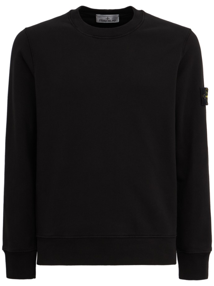 Cotton Crewneck Sweatshirt With Back Yoke