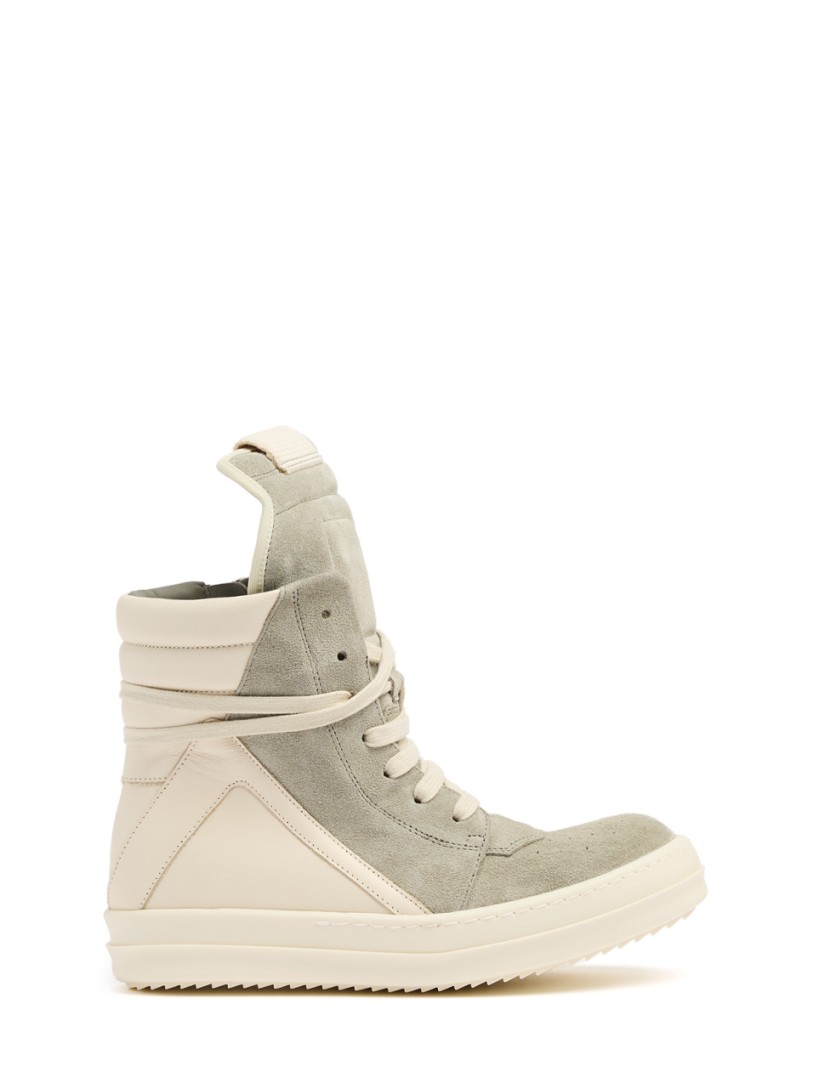 Rick Owens: Geobasket suede & leather sneakers