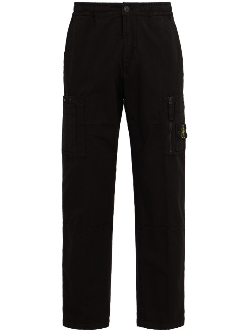 Stone Island: Logo cotton regular pants