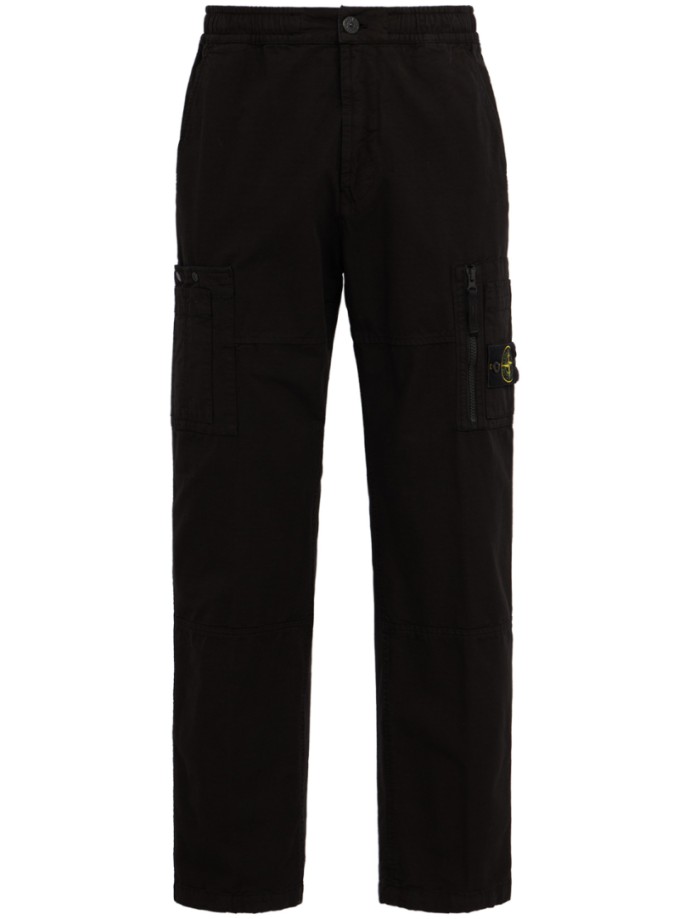 Logo cotton regular pants