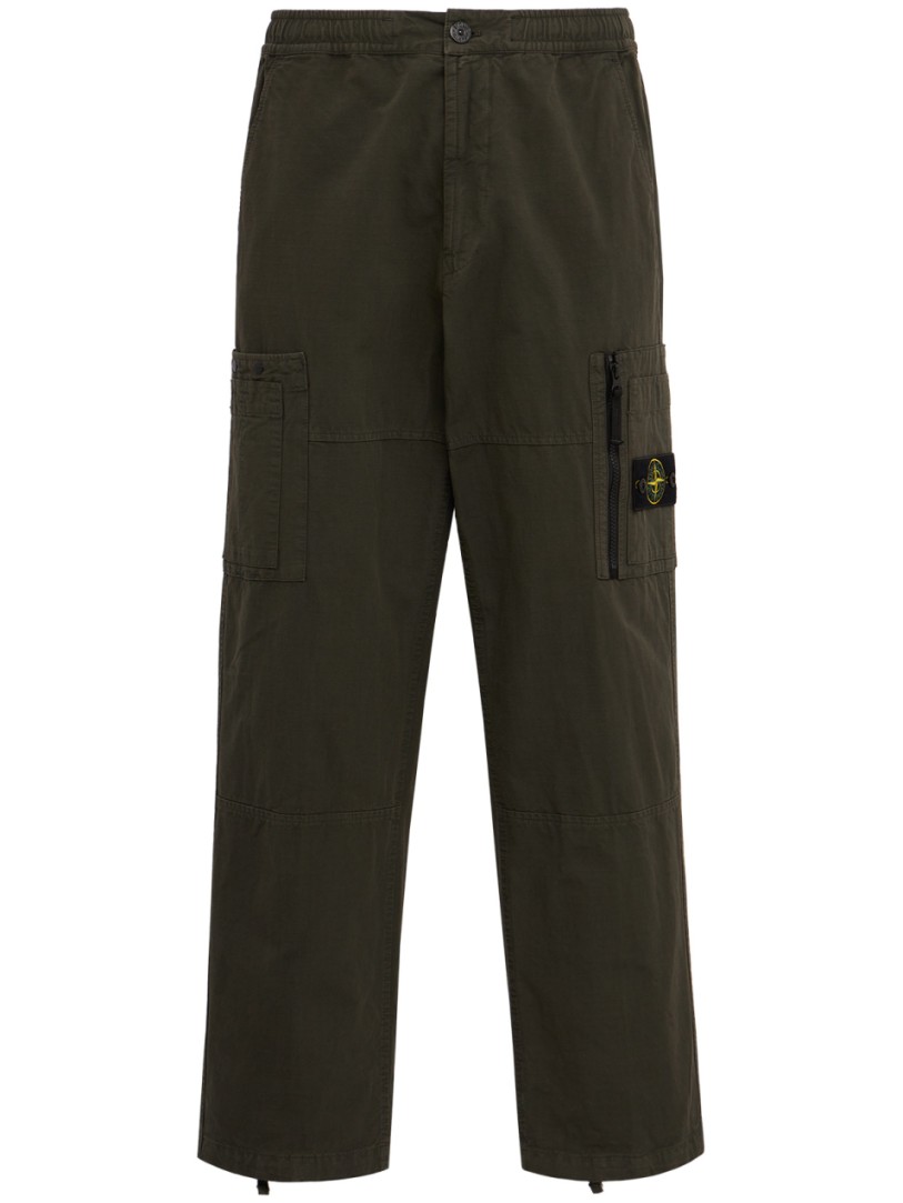 Stone Island: Logo Cotton Regular Pants