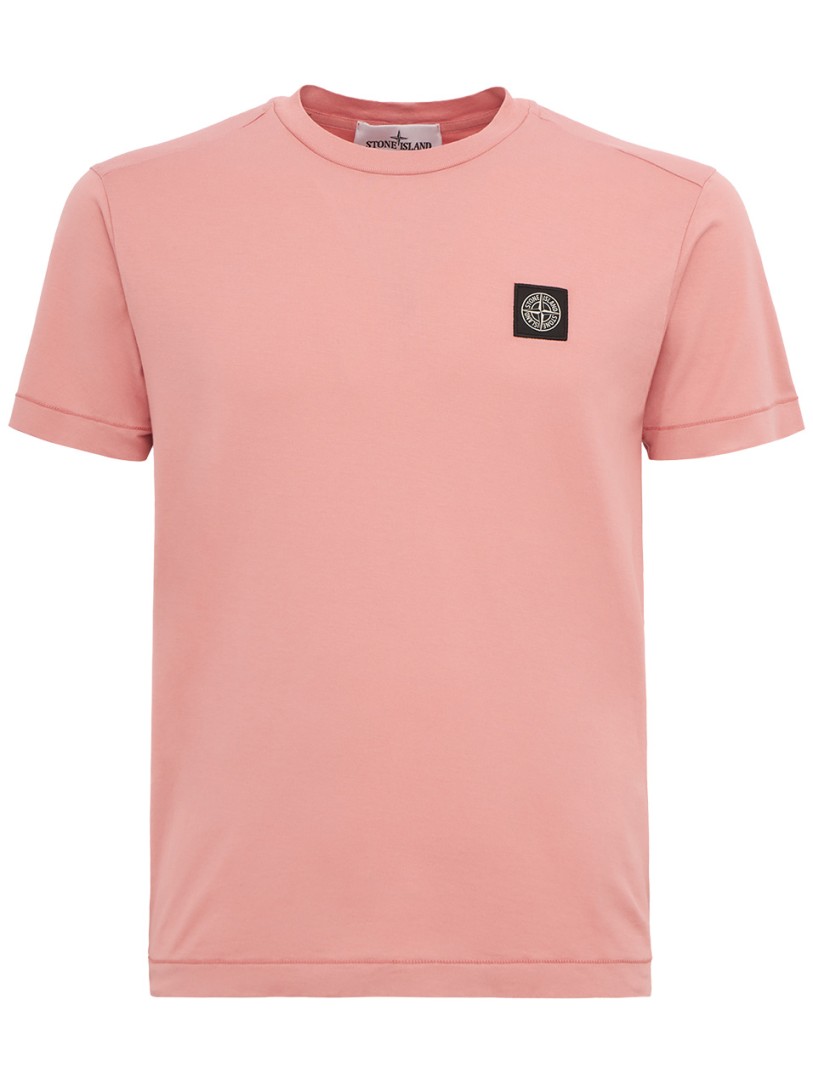 Stone Island: Logo patch cotton t-shirt