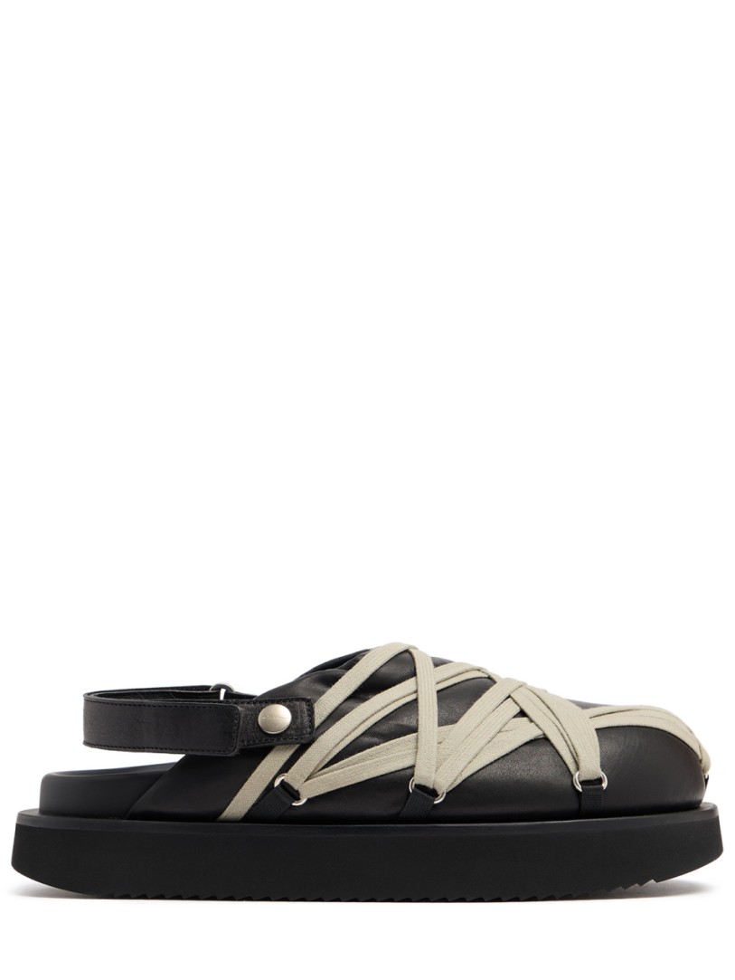 Rick Owens: Padded Megalace platform leather mules