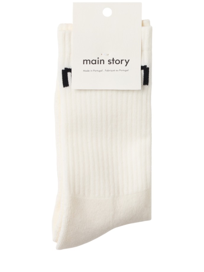 Organic cotton blend long socks