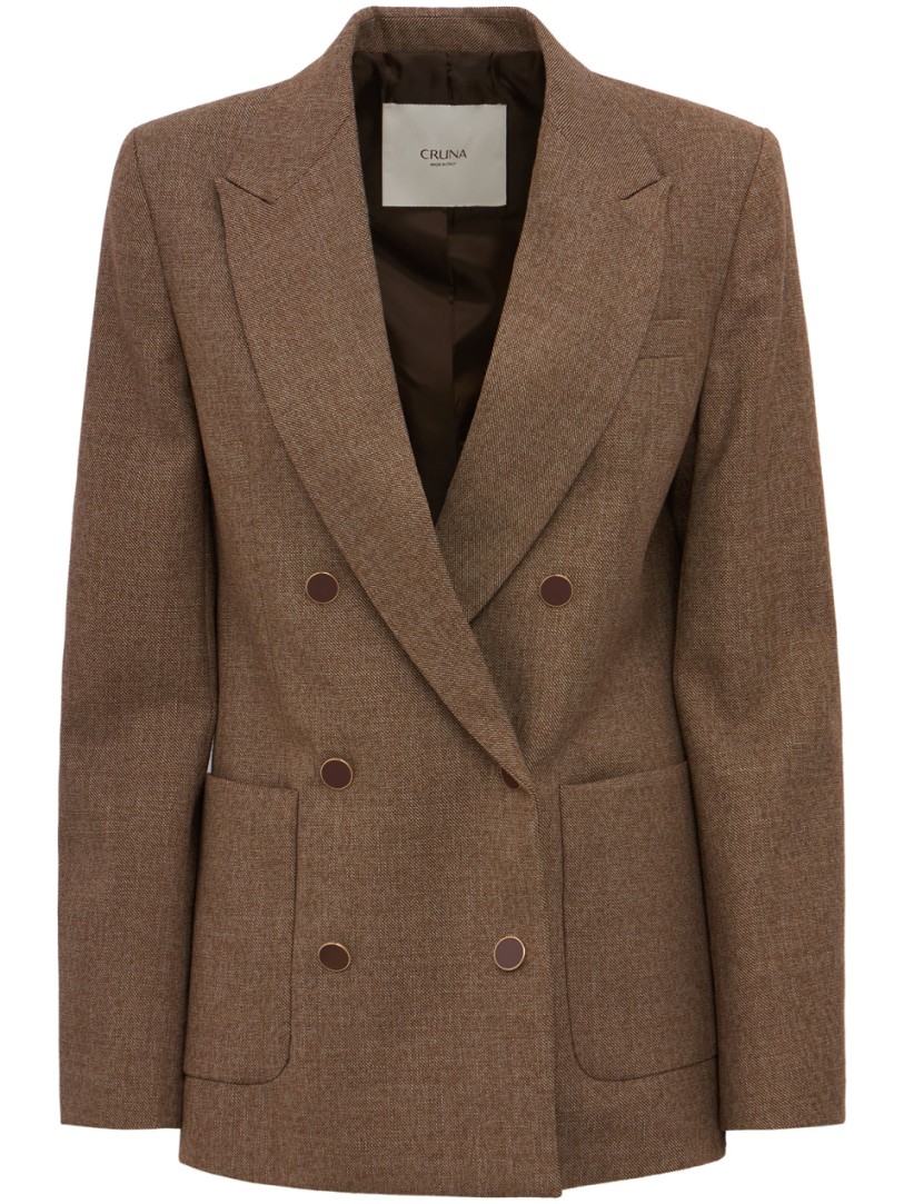 CRUNA: Blazer de doble botonadura oversized