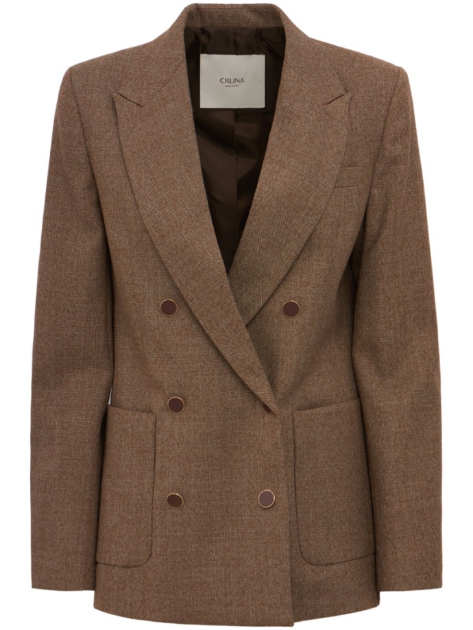 CRUNA - Blazer de doble botonadura oversized