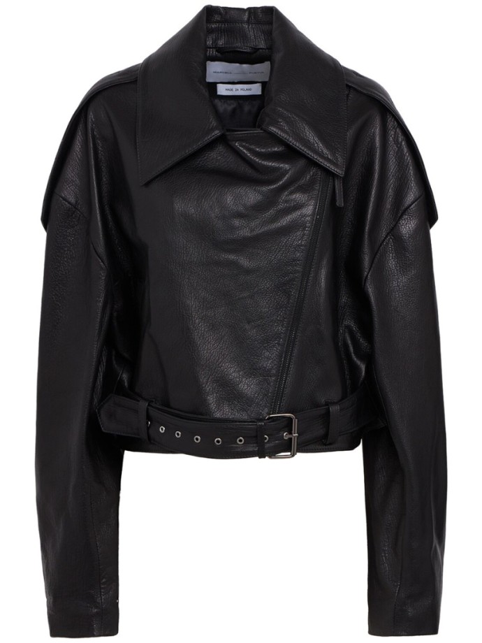 MARCELL PUSTUL - Bikerjacke mit Taillengürtel