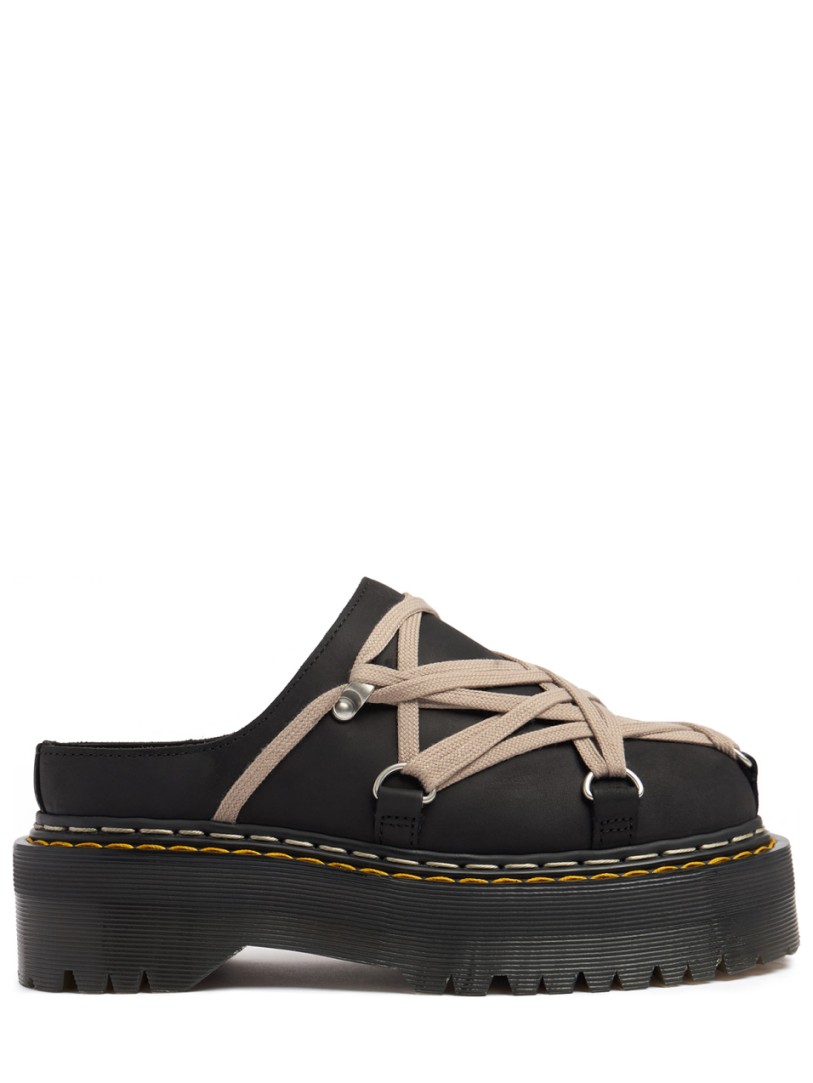 DR.MARTENS X RICK OWENS: Mules Quad Sole Megalace