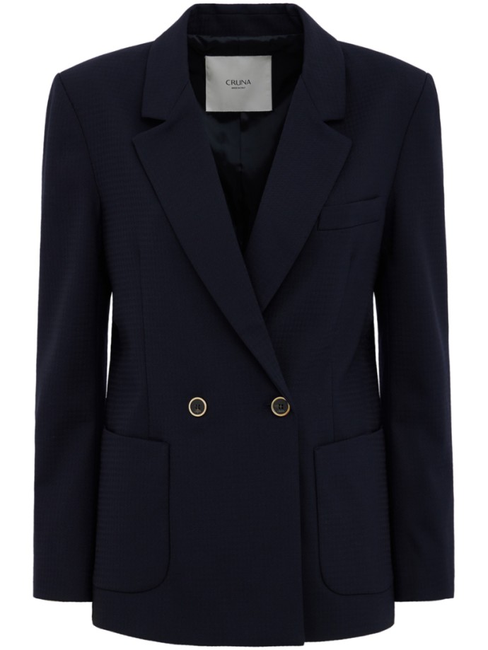 CRUNA - Blazer de doble botonadura de corte regular