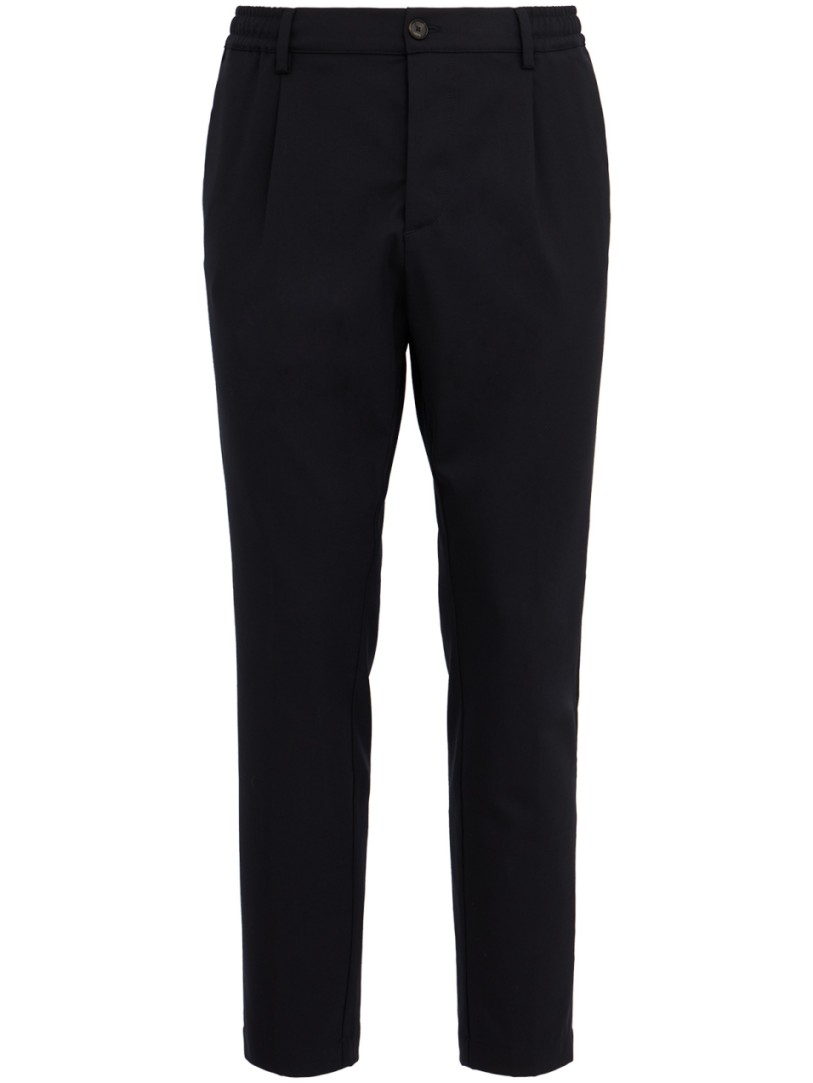 CRUNA: Single pleat slim tapered fit with elastane