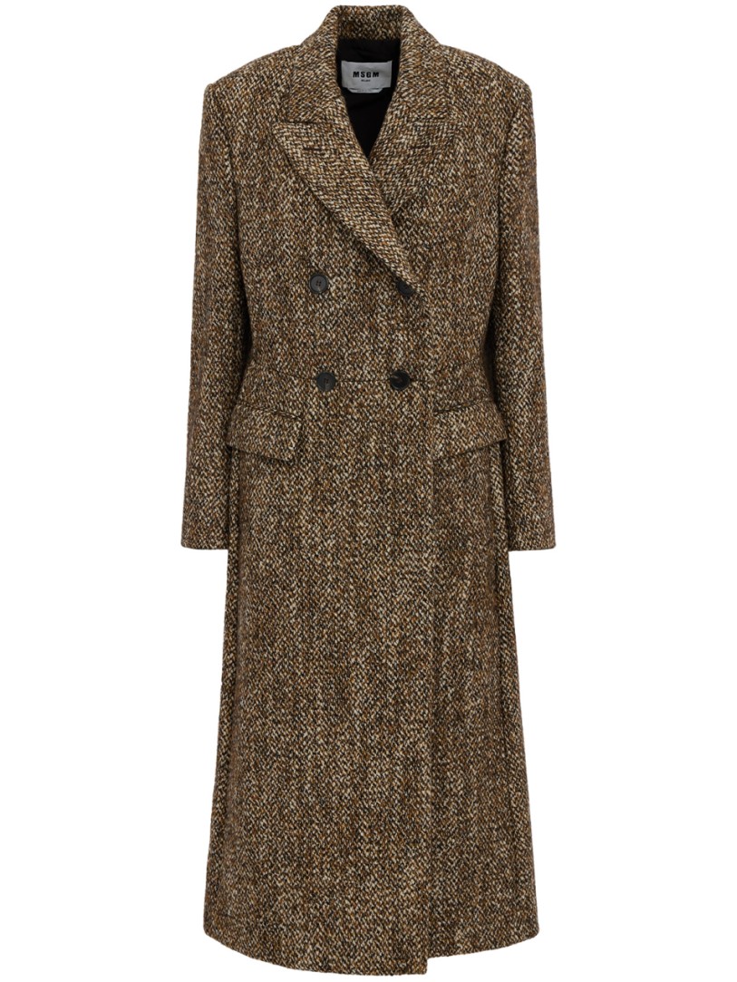 MSGM: Tweed long coat