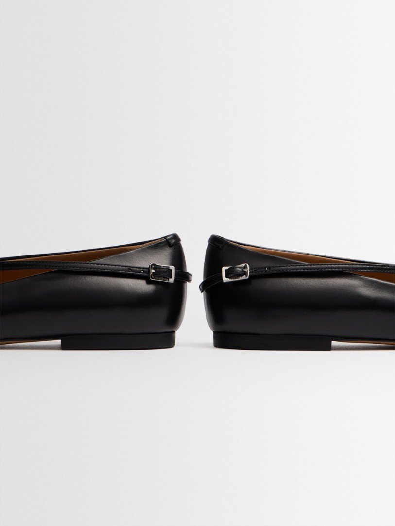 Jil Sander: 5mm Elyss flat leather ballerinas