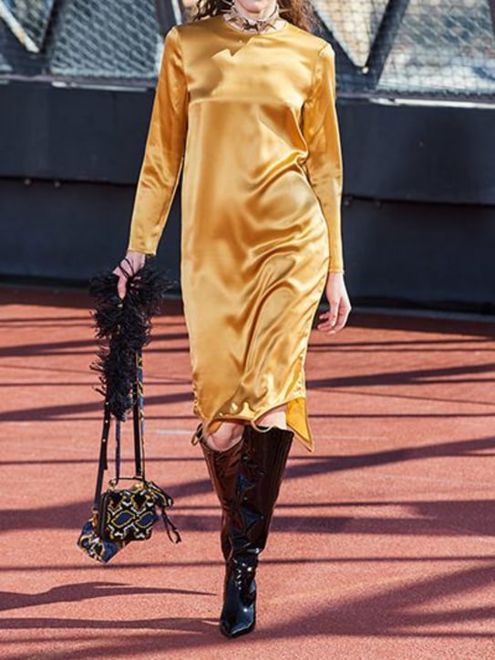 Marques'Almeida - KLEID AUS SEIDENSATIN
