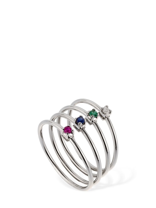 Vanzi: ANELLO IN ORO BIANCO 18KT CON ZAFFIRO