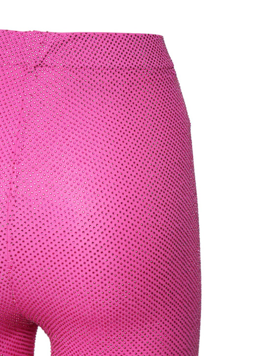 Alexandre Vauthier: EMBELLISHED VISCOSE STRETCH PANTS