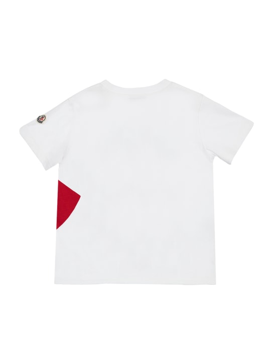 Moncler: T-shirt en jersey de coton imprimé