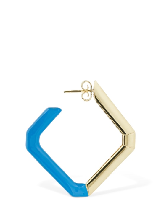 EÉRA: Mono boucle d’oreille caoutchouc et or 18K Allegra