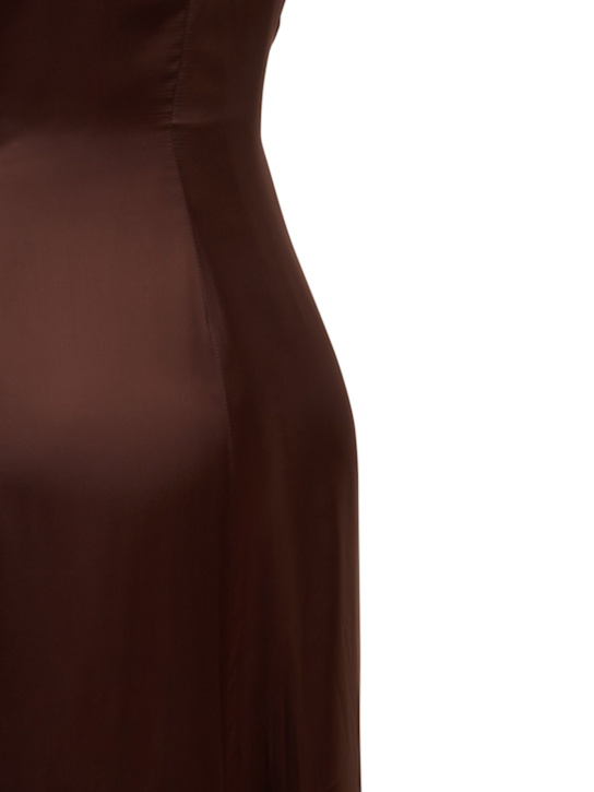 Bite Studios: Vestido mini de satén de cupro envolvente