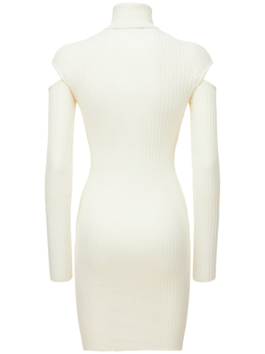 Andreadamo: Dress with square neckline and long sleeves