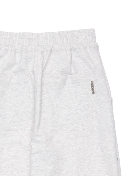 Brunello Cucinelli: Wide leg cotton blend sweatpants