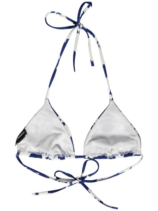 Dsquared2: Top bikini stampa logo