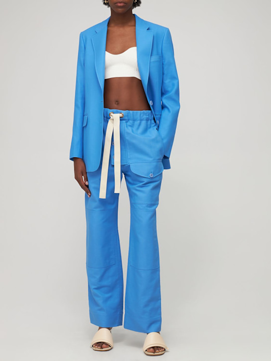 Stella McCartney - Pantaloni fluidi vita alta in misto viscosa