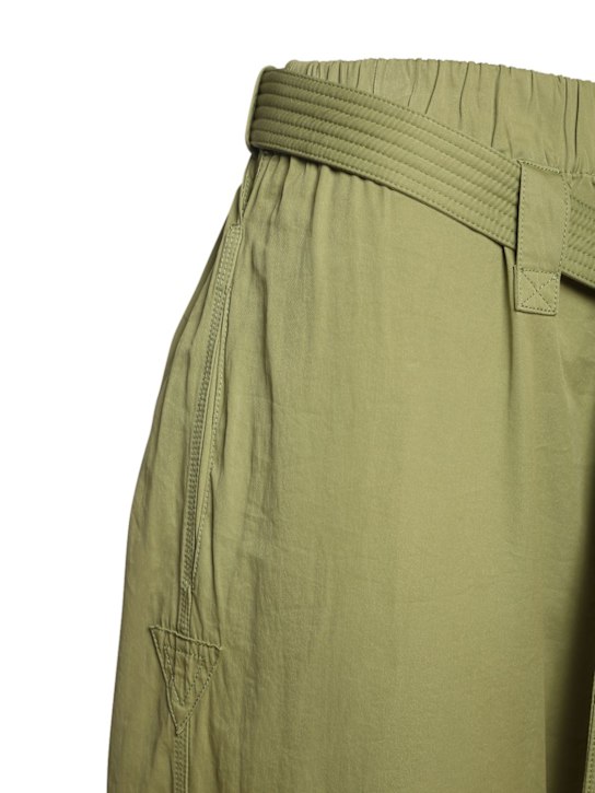 Stella McCartney: Washed cotton blend belted wide pants