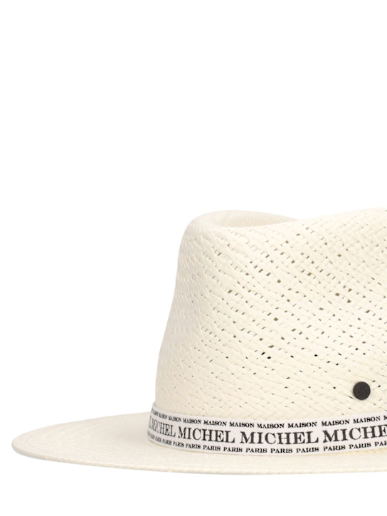Maison Michel: Panama hat with decorative ribbon