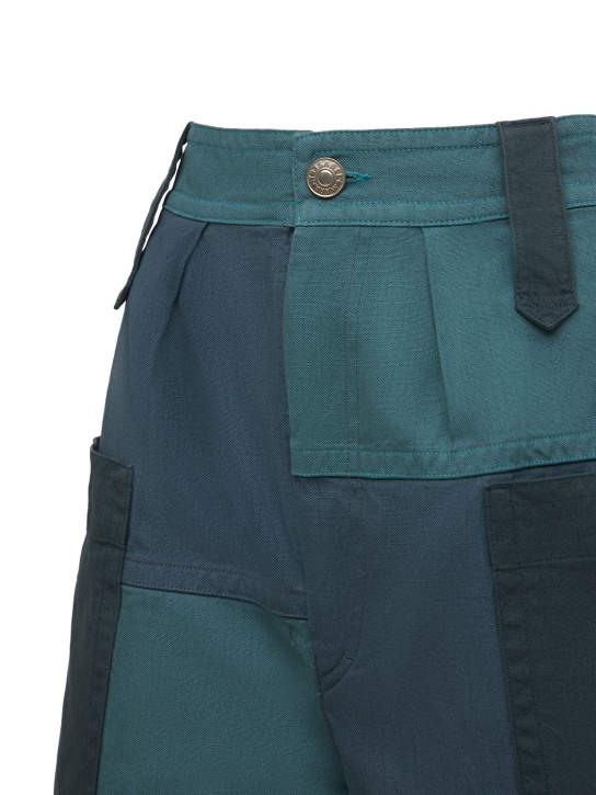 Marant Etoile: Short en patchwork de lin et coton Kalerna
