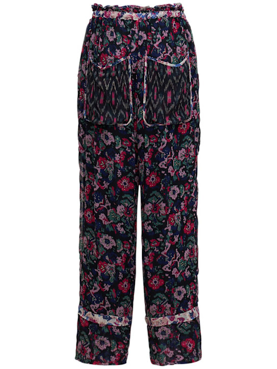 Marant Etoile: Pantalones de chifón con estampado
