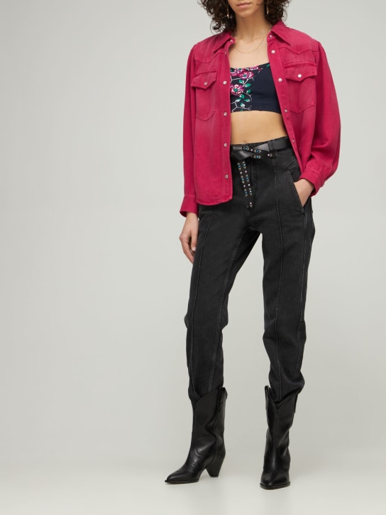 Marant Etoile: Techno-Sport-BH mit Druck „Taceya“