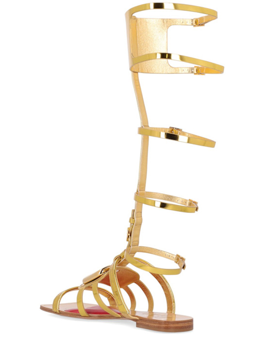 Roger Vivier: 10mm Gladiator metallic leather sandals