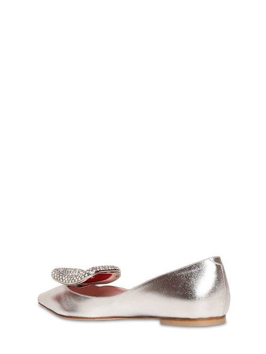 Roger Vivier: 15mm Viv Choc metallic leather flats