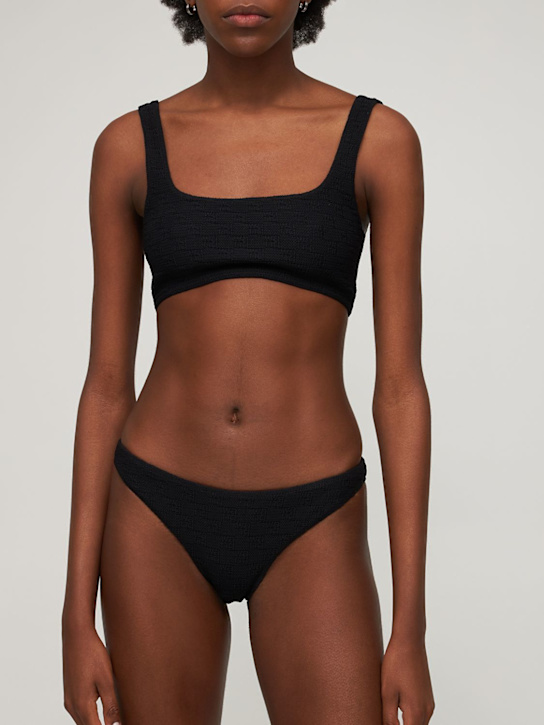 Alexander Wang - Logo tech bandeau bikini bottoms