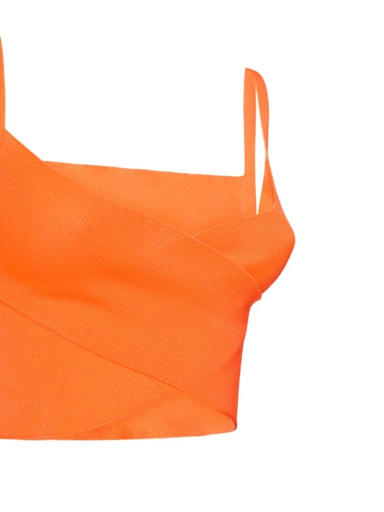 MSGM: OBERTEIL AUS STRETCH-TECHNOSTRICK